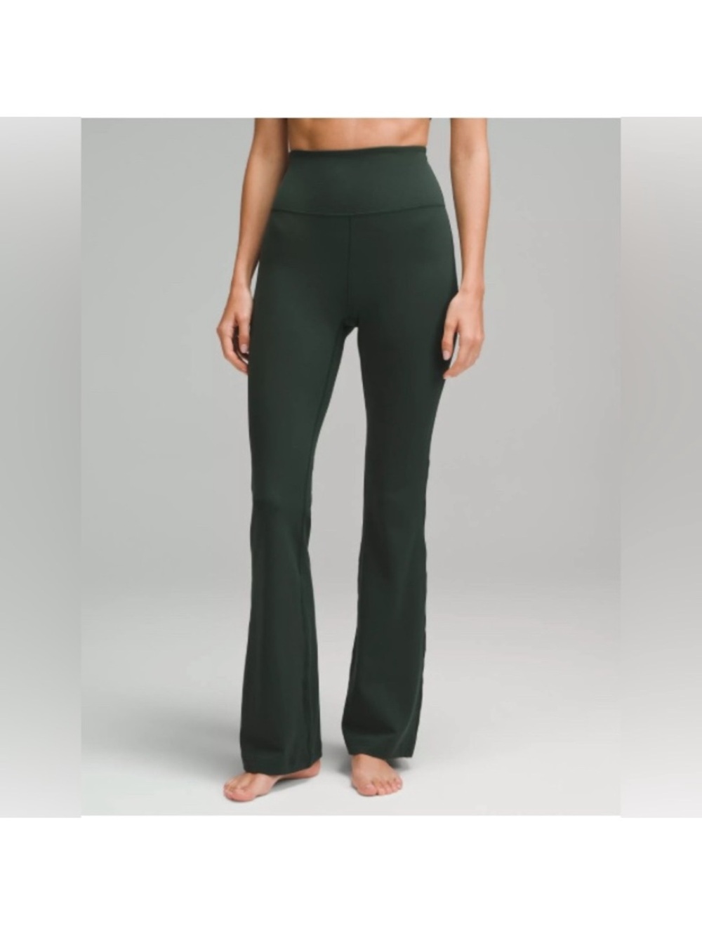 Lululemon Pants Womens 10 Green Align High Rise Wide Leg Nulu Stretch Leggings